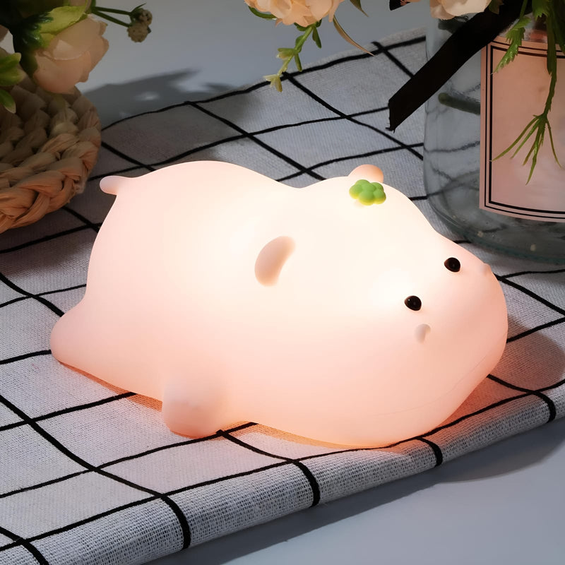 Luminária Infantil Led Siliconado Baby Hippo