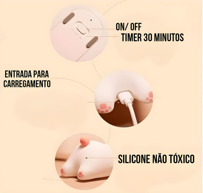 Luminária Infantil Led Siliconado Coelhinho