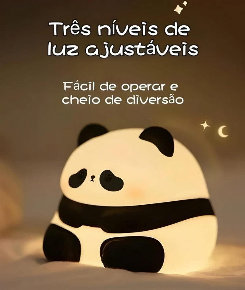 Luminária Infantil Led Siliconado Panda