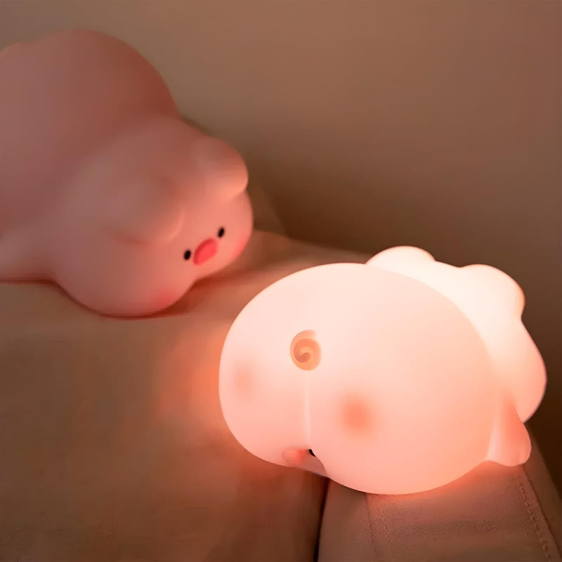 Luminária Infantil Led Siliconado Porquinho