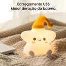 Luminária Infantil Siliconado Estrela Luz Quente