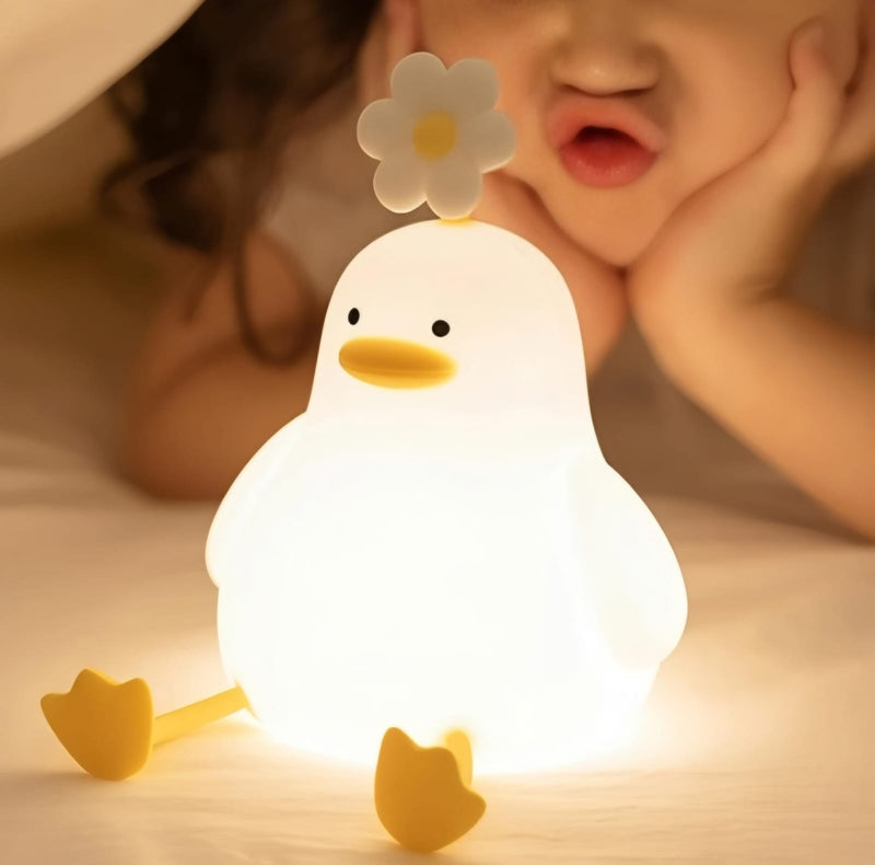 Luminária Infantil Siliconado Pato Florzinha