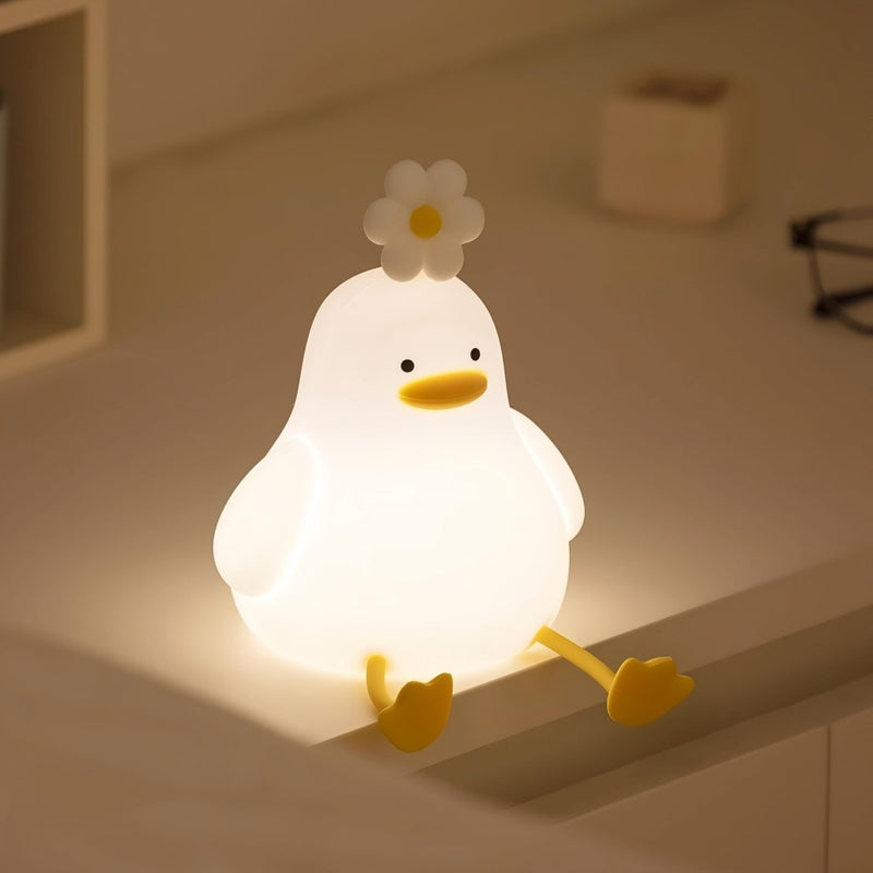 Luminária Infantil Siliconado Pato Florzinha