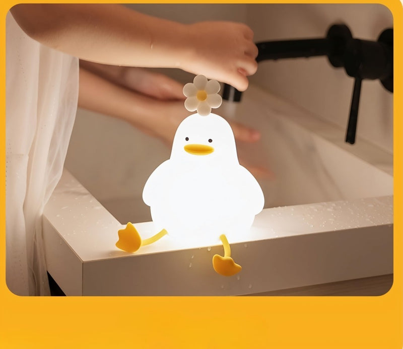 Luminária Infantil Siliconado Pato Florzinha