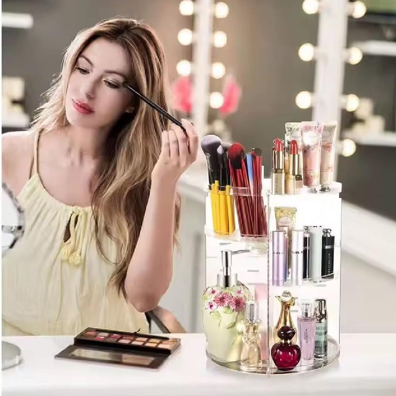 Organizador de Maquiagem, Cosméticos Rotativo 360 Graus Ajustável