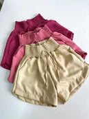 Short Feminino Alfaiataria Cós com Elástico Soltinho Isadora