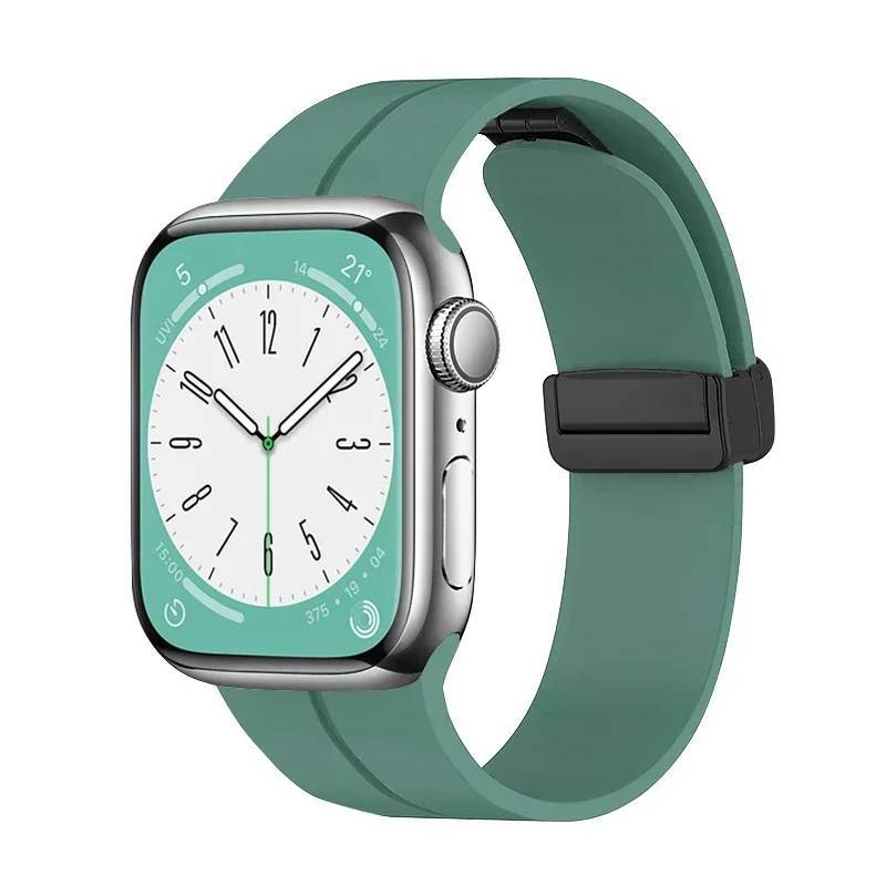 Pulseira de Silicone Magnética Dobrável 38mm/40mm/41mm