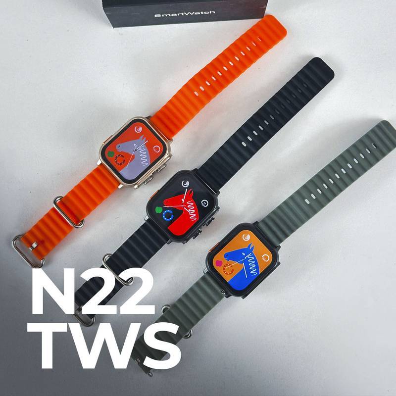 Smartwatch Ultra N22 TWS com Fones de Ouvido Bluetooth