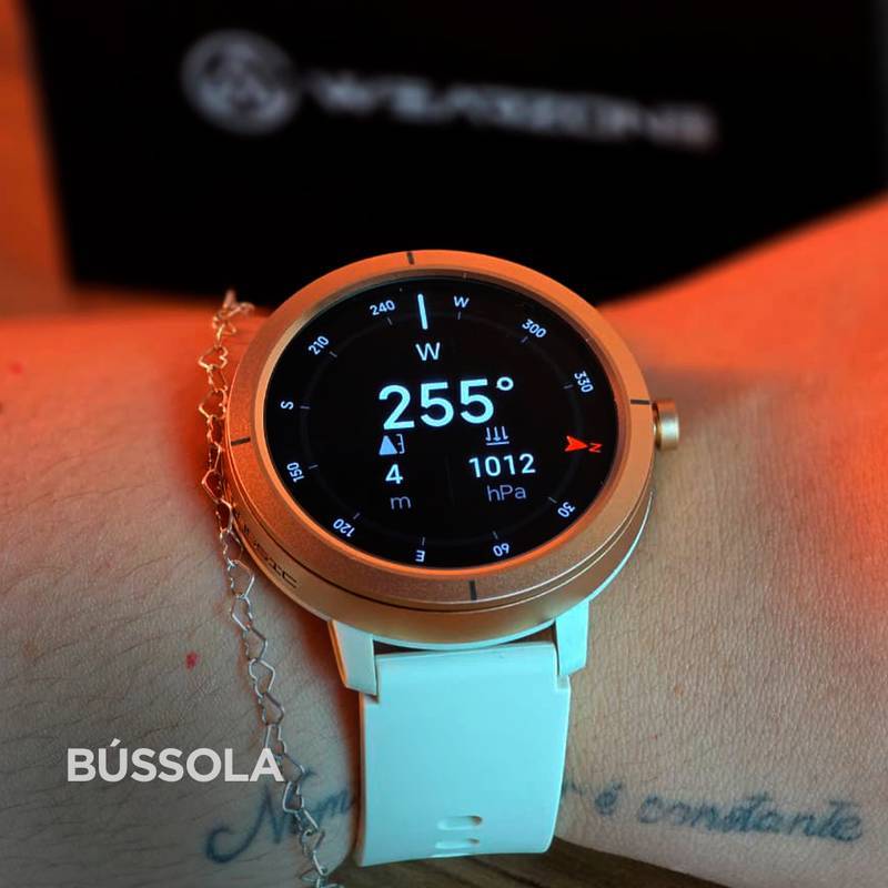 Smartwatch Wearzone Flare, GPS, 5ATM Aprova de água do mar, Resistência IP69k.